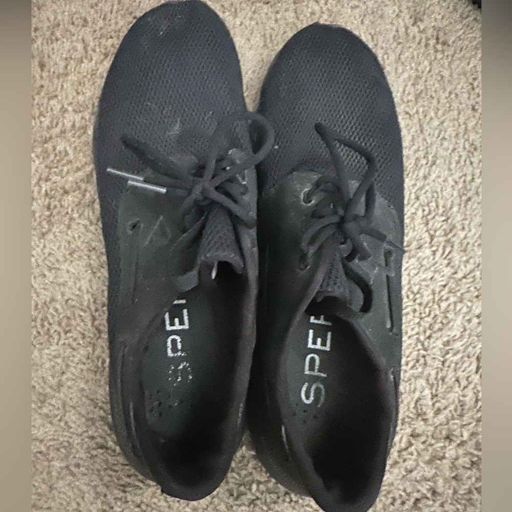 Worn Black Sperry’s